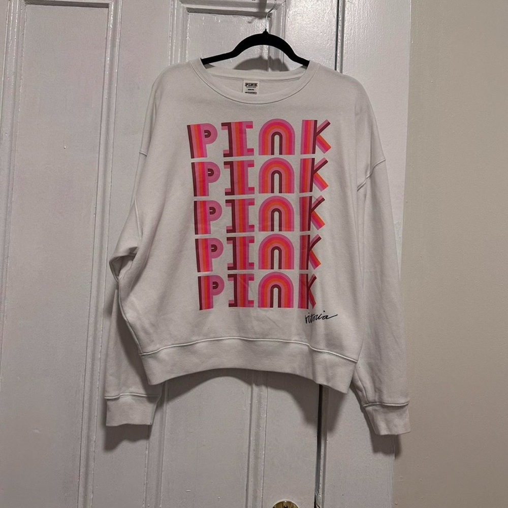 PINK Victoria's Secret White Sweatshrit